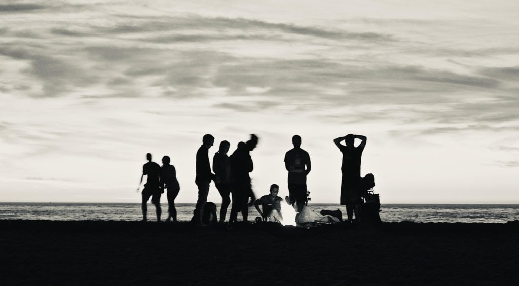 Silhouette group of people